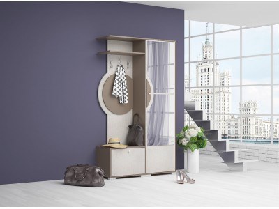 Портманто Фини (тъмно капучино/лино канова)